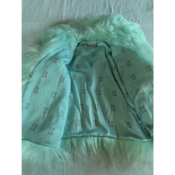 Taylor Swift Size M/L Faux Fur Coat The Life of a Showgirl Mint Jacket ASO TS - Picture 5 of 13